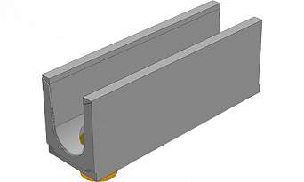 BGU Универсальный лоток DN200, №. 15-0,с вертикальным водосливом, без уклона